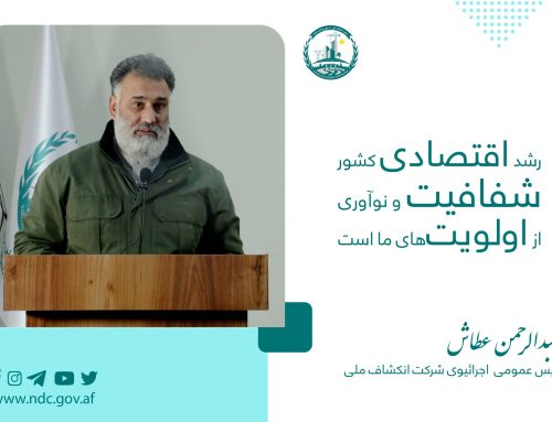 رشد اقتصادی کشور، شفافیت و نوآوری از اولویت‌های ما است ; رئیس عمومی اجرائیوی شرکت انکشاف ملی